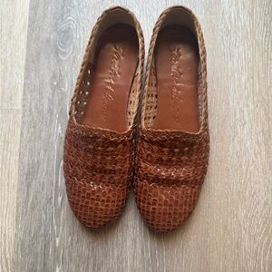 For Love And Lemons Brown Woven Flats